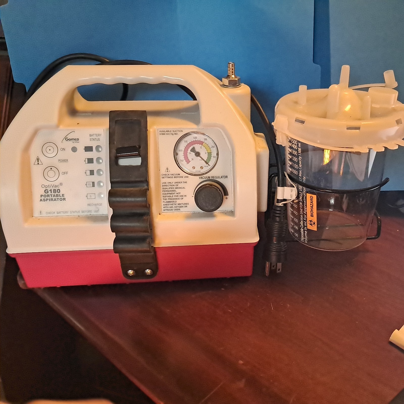 Allied Gomco OptiVac G180 Portable Aspirator Allied Gomco OptiVac G180 Portable Aspirator