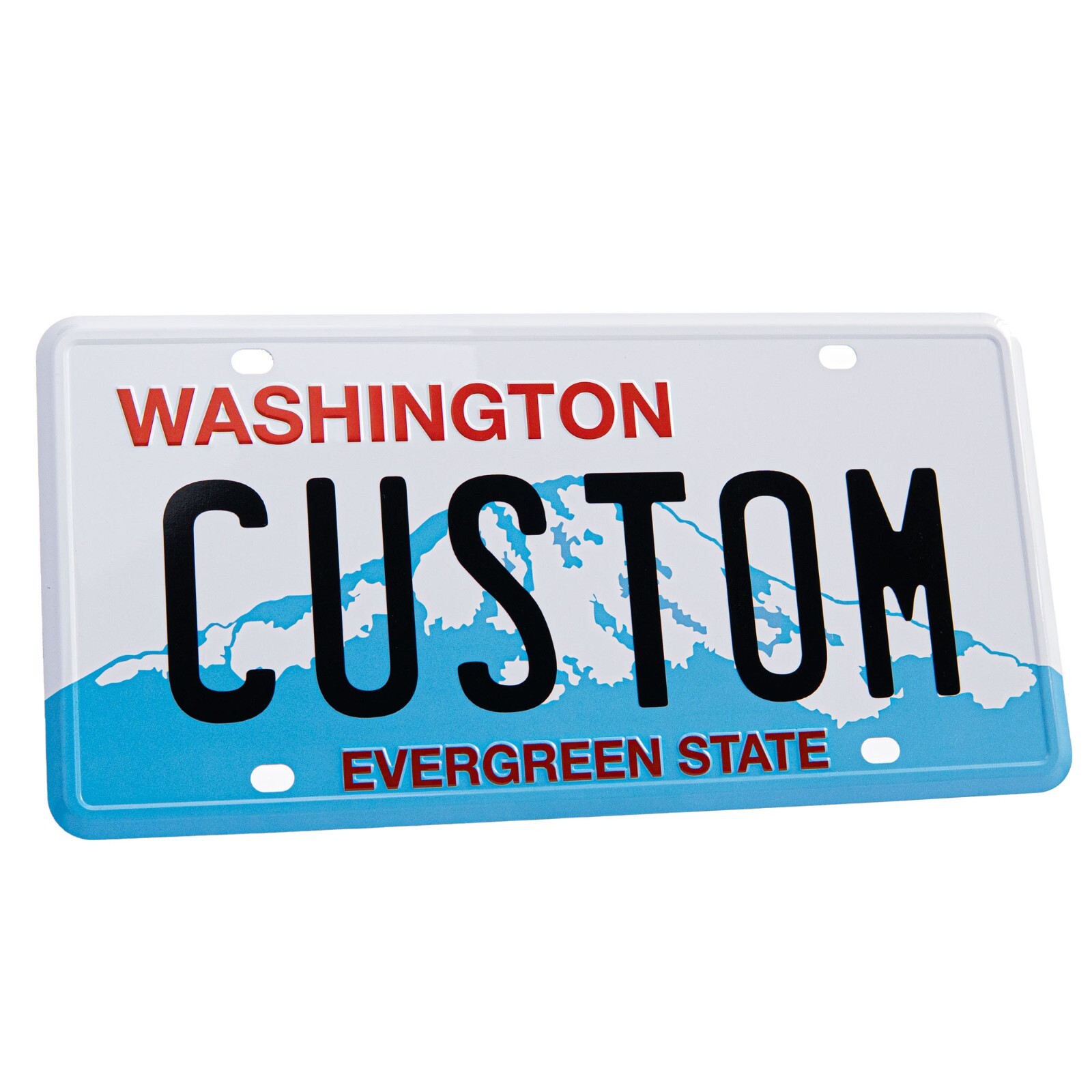 Personalized Washington State License Plate - Embossed Metal & Custom Lettering