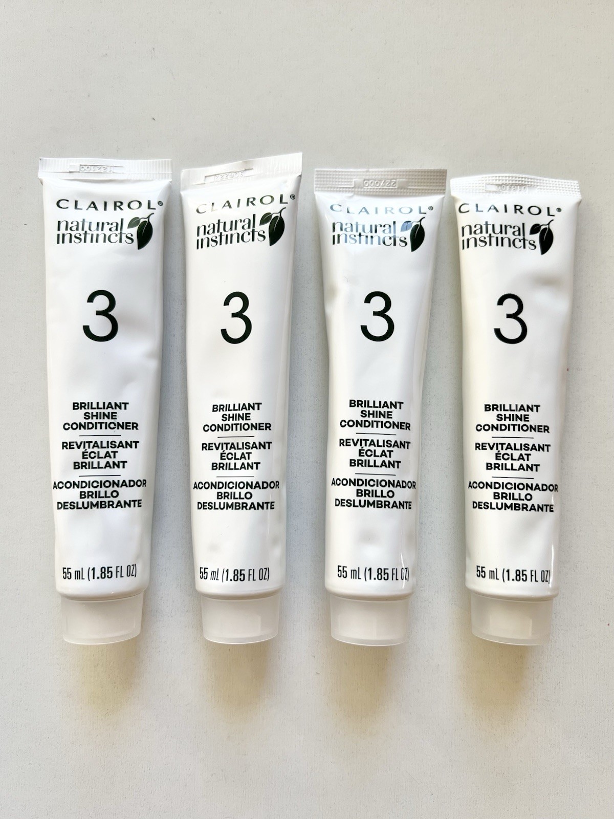 Lot of 4 Clairol Natural Instincts 3 Brilliant Shine Conditioner 1.85 fl oz New Lot of 4 Clairol Natural Instincts 3 Brilliant Shine Conditioner 1.85 fl oz New