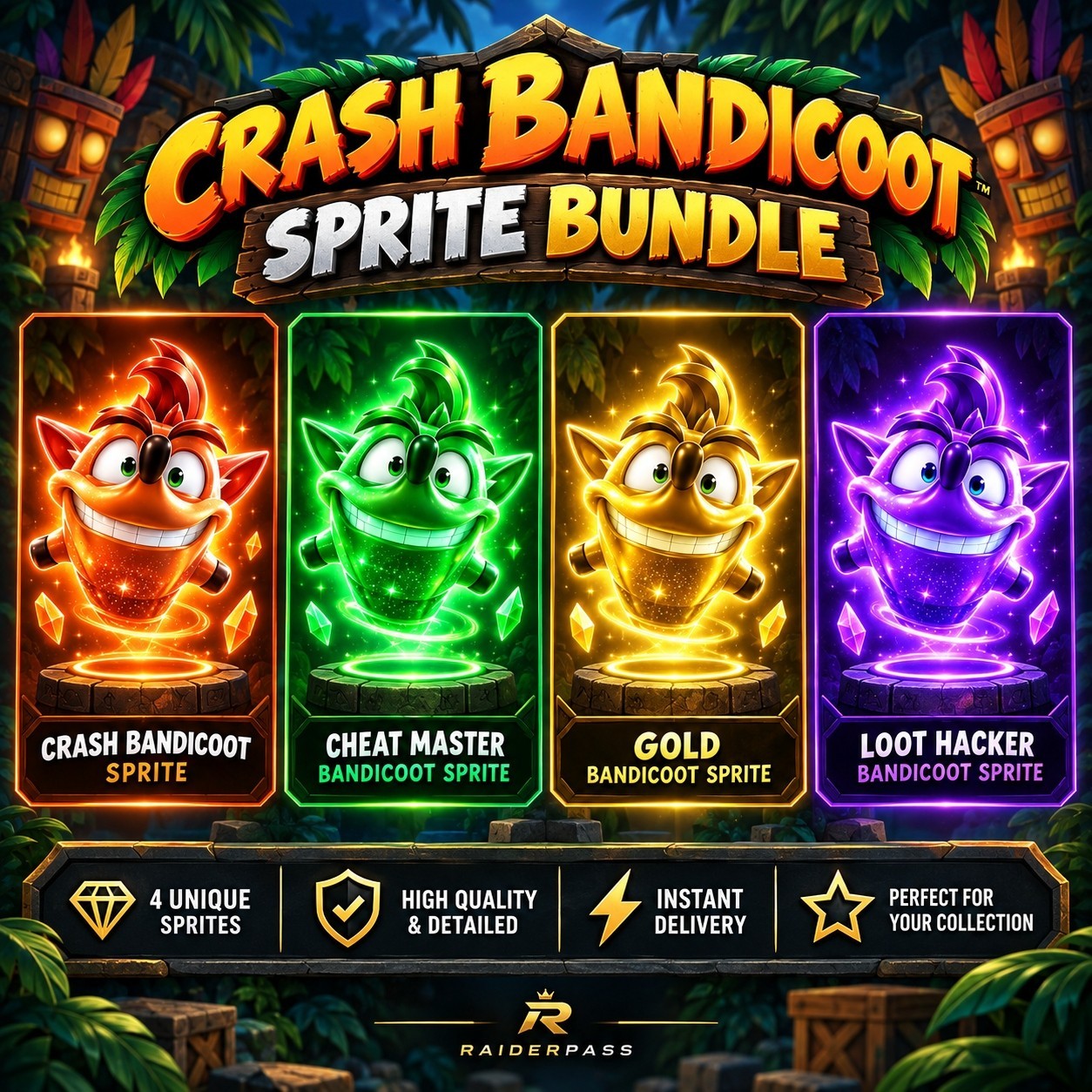 All Crash Bandicoot Sprites | You Keep It (Full Bundle)