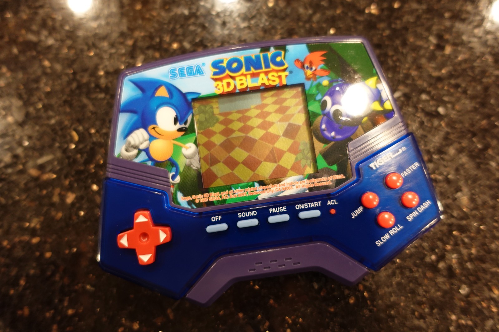Vintage Tiger SONIC 3D Blast  Handheld Electronic Tabletop Video game  D5  RARE
