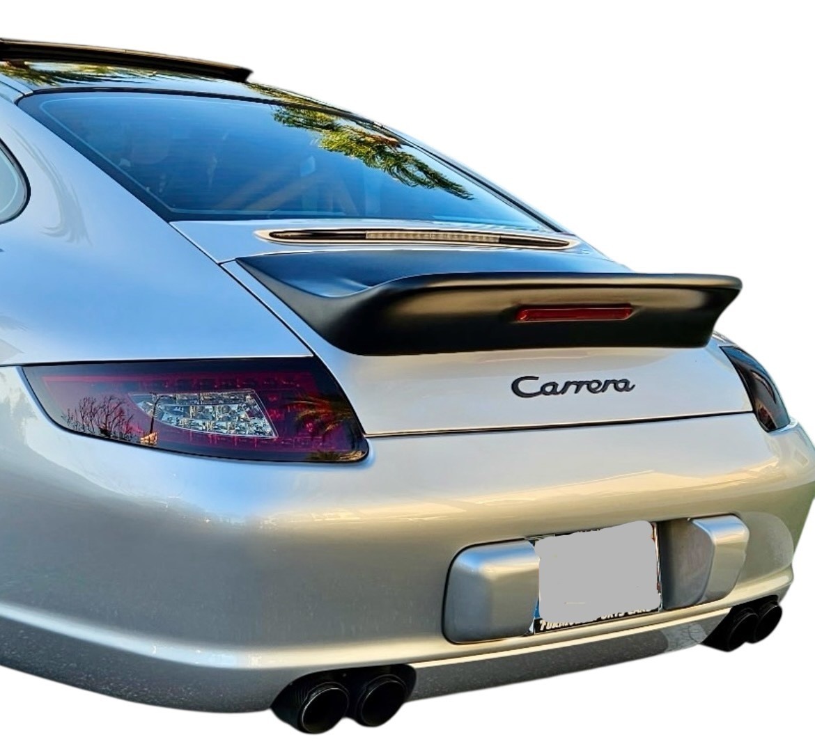 05-12 Porsche 997 Coupe & Cabrio Classic Ducktail Spoiler with Light PAINTED USA