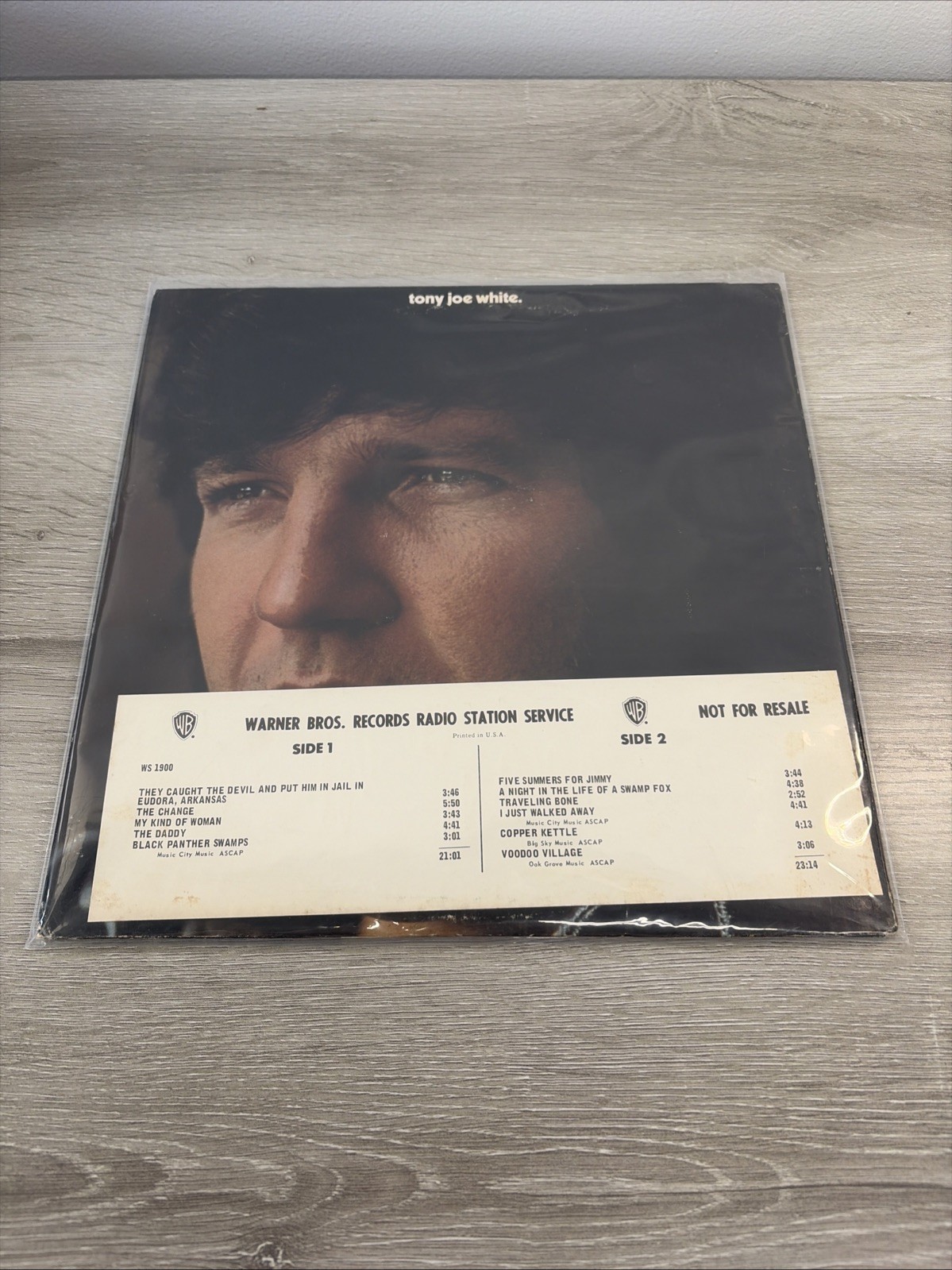 Tony Joe White Self Titled PROMO ALBUM 33 RPM Vinyl WS 1900