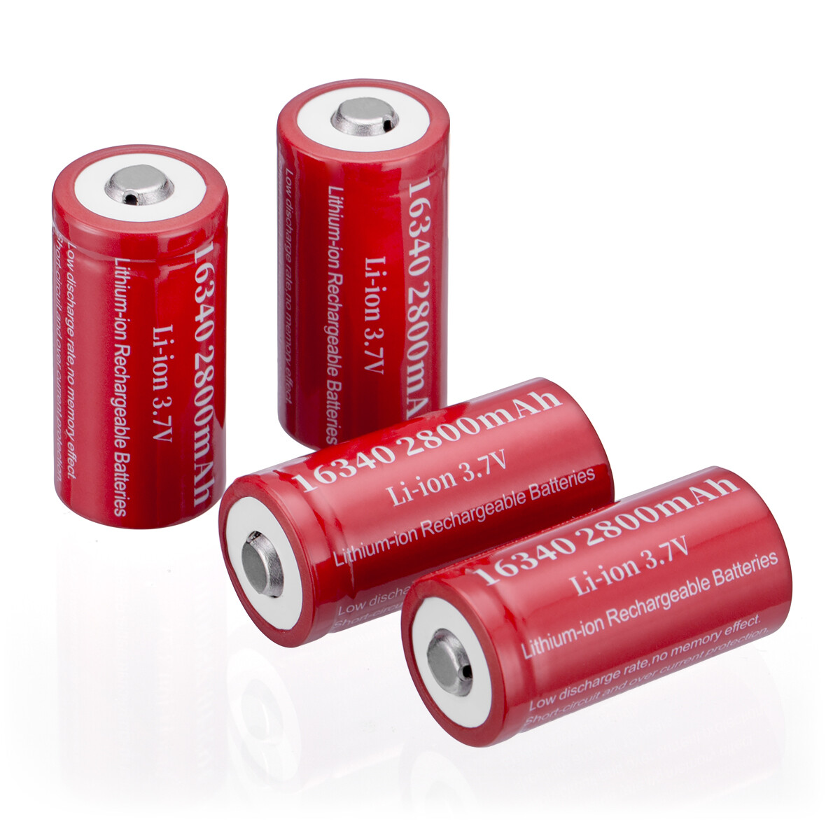 Lot 3.7V 14500,16340 Rechargeable Batteries Lithium Li-ion 2800mAh with Case Box