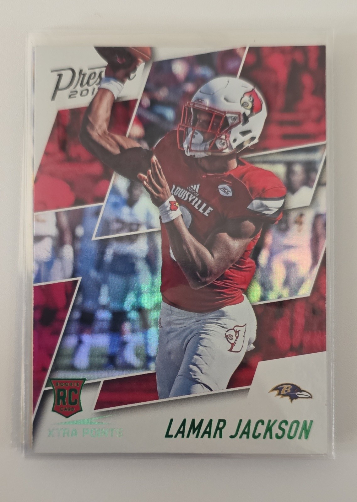 2018 Panini Prestige - Rookie Lamar Jackson #279 Xtra Points Green (RC) 2018 Panini Prestige - Rookie Lamar Jackson #279 Xtra Points Green (RC)