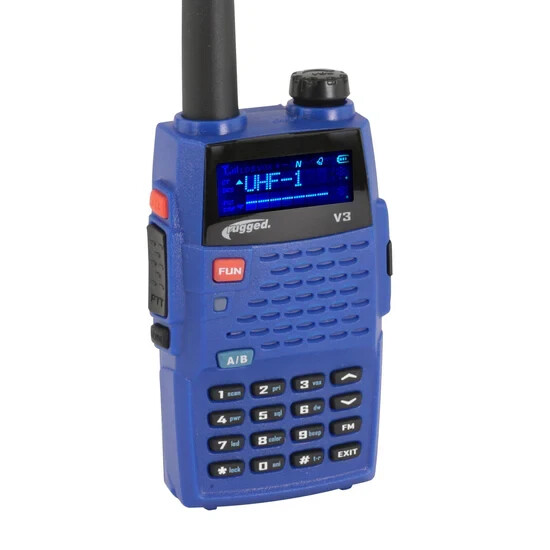 Rugged Radios V3 Handheld Two Way RADIO - Business Band VHF UHF Dual Band