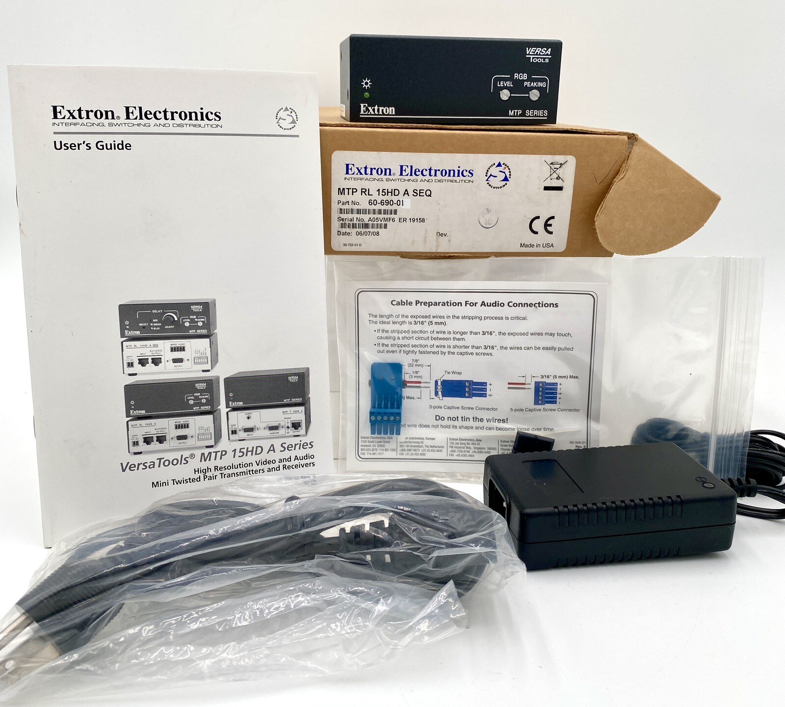 Extron Electronics MTP RL 15HD A Receiver With Loop-Through New Open Box Extron Electronics MTP RL 15HD A Receiver With Loop-Through New Open Box