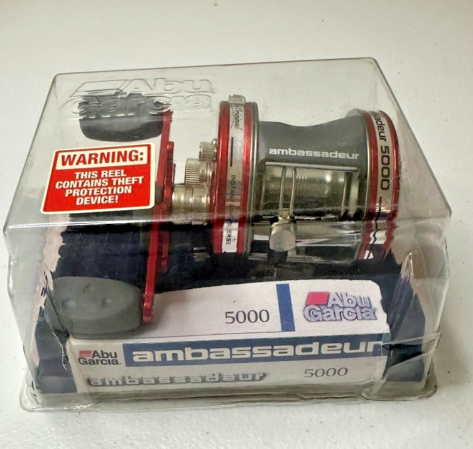 Abu Garcia Ambassadeur 5000 Vintage Casting Fishing Reel Red/Silver NEW IN BOX
