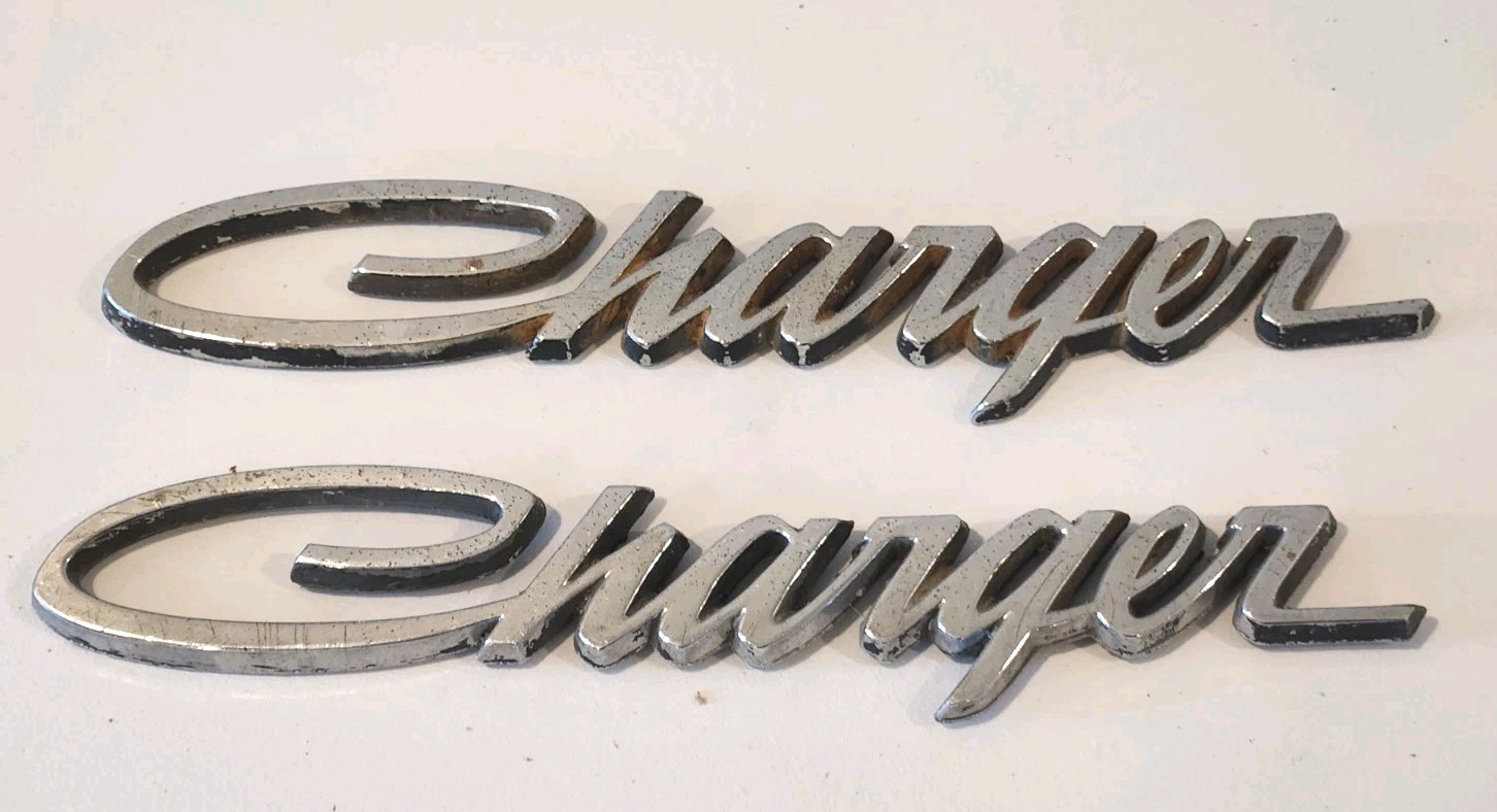Pair Vintage 70’s Dodge Charger Badge Emblem Lot of 2