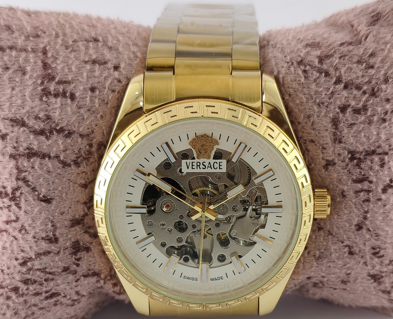 Pre-Owned VERSACE Automatic White Dial Men Wristwatch \