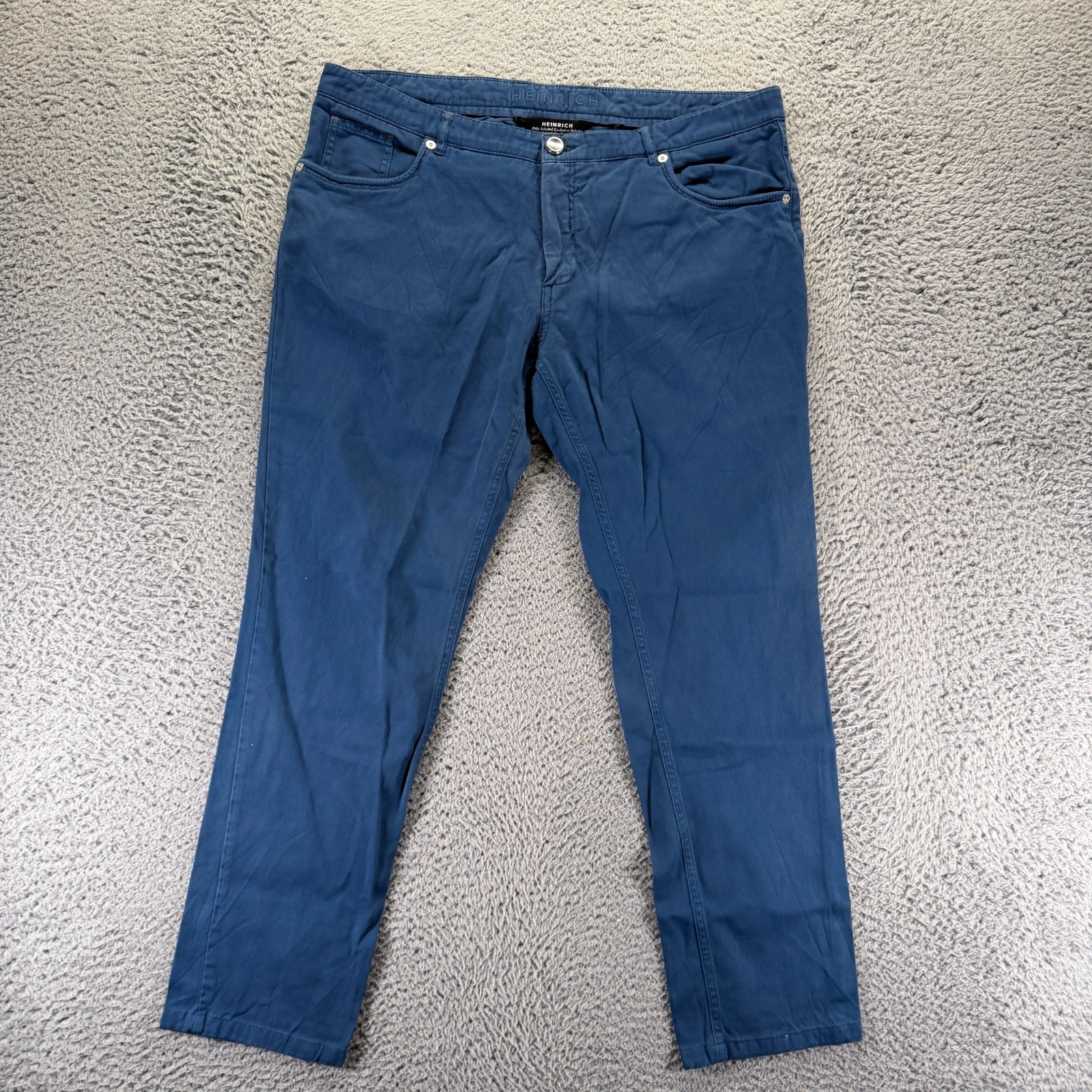 Heinrich The Rich Club Pant Mens 50x28 Blue Khakis Straight Leg Workwear Travel