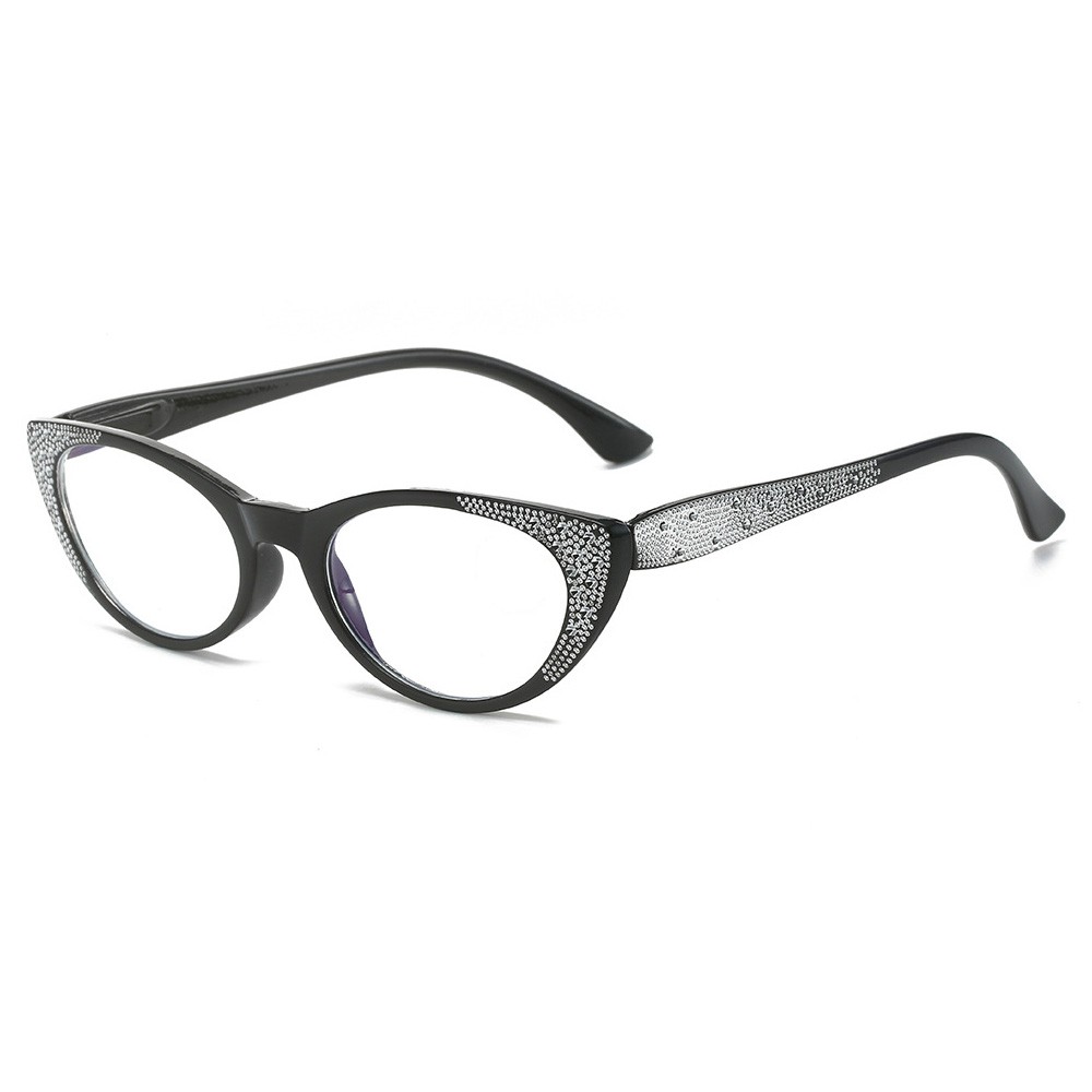 Stylish Cat Eye Rhinestone Reading Glasses Diamond Eyeglasses Sparkling Readers