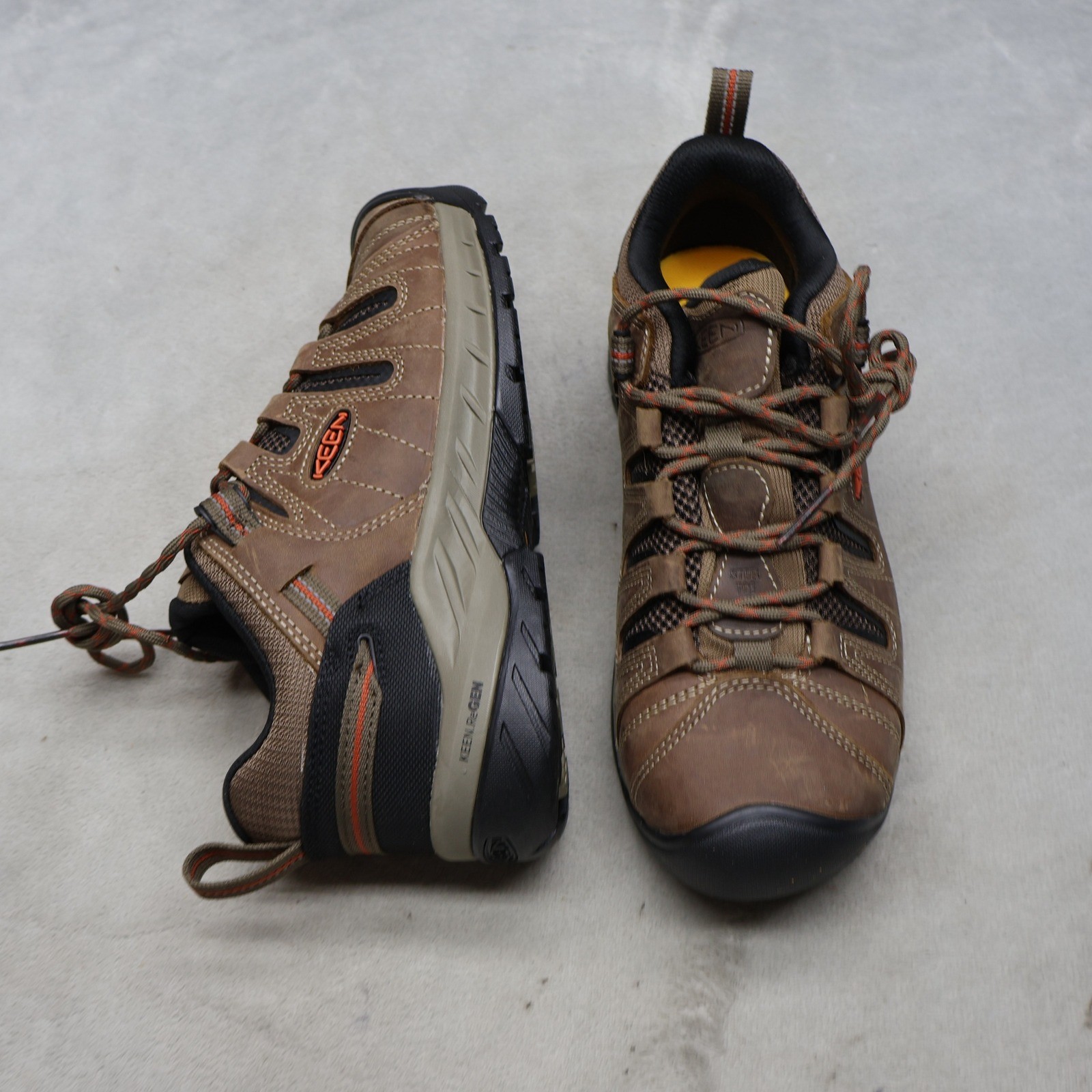 Keen Utility Mens 7D Work Shoes Brown Flint II Leather Waterproof Steel Toe NEW?