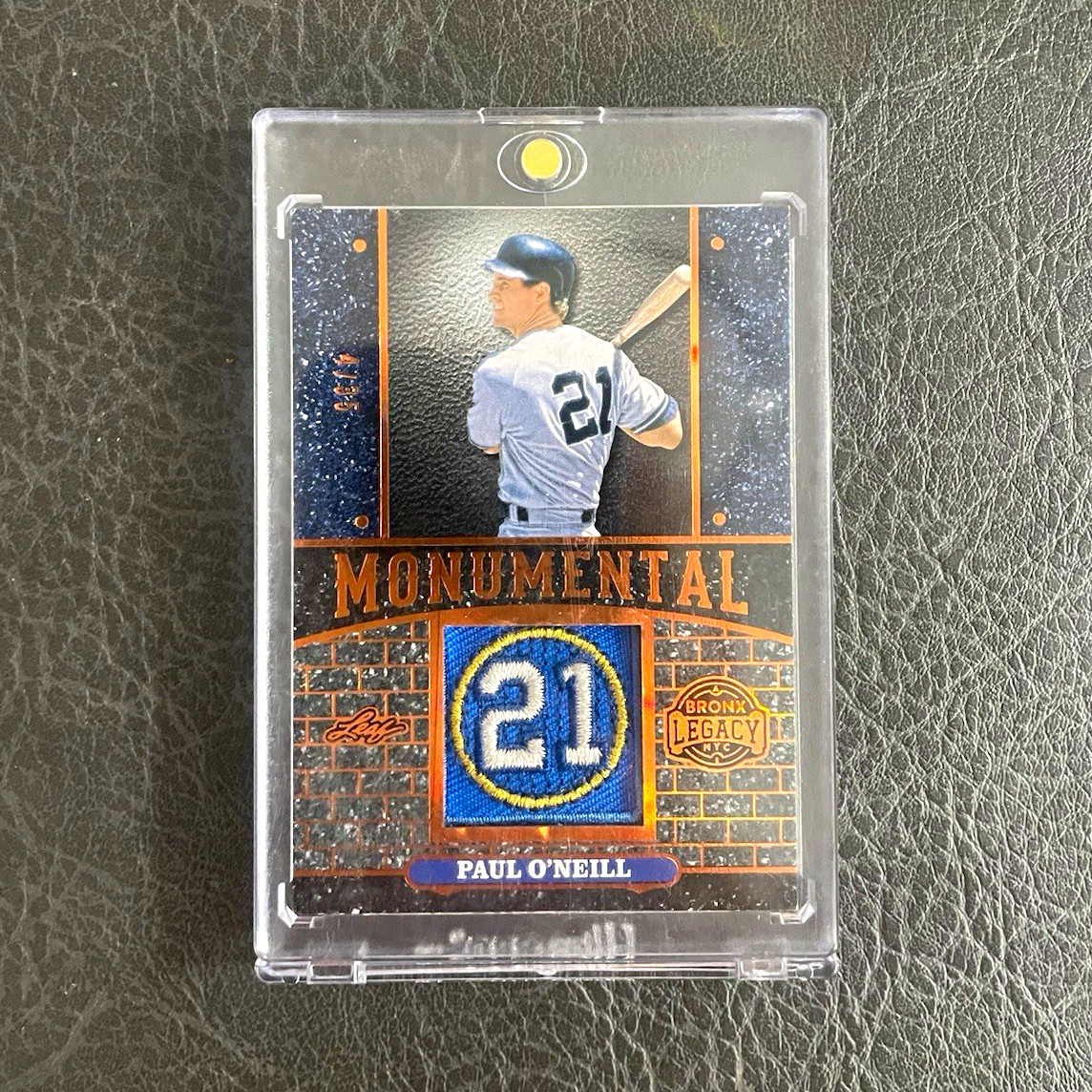 2024 Leaf Bronx Legacy Paul O\'Neill Yankees Patch Card Rare Numbered #/35 M-18 2024 Leaf Bronx Legacy Paul O\'Neill Yankees Patch Card Rare Numbered #/35 M-18