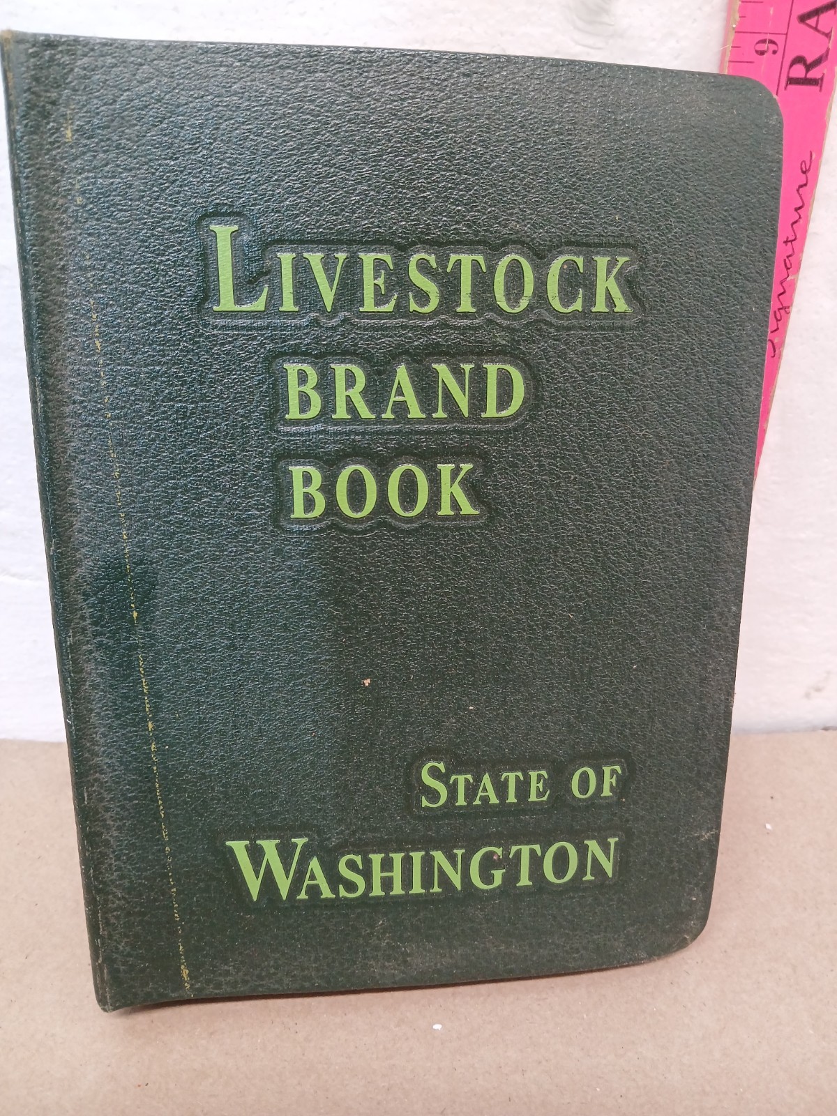 1957 Washington State Livestock Brand Book Cattle Brands Tattoo Marks