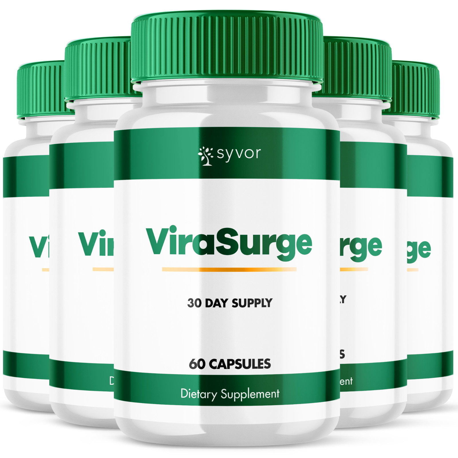 (5 Pack) Virasurge Advanced Male Support Max Supplement Vira Surge 300 Capsules