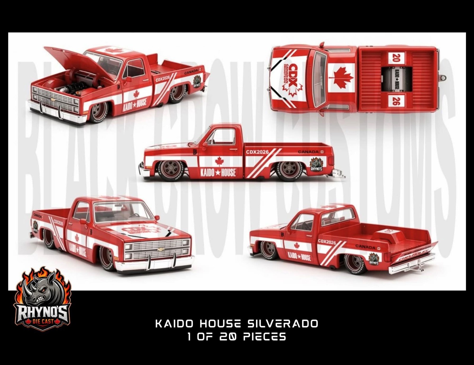 CANADIAN DIECAST EXPO EXCLUSIVE 8/20 BLACK CROW CUSTOM CANADIAN DIECAST EXPO EXCLUSIVE 8/20 BLACK CROW CUSTOM