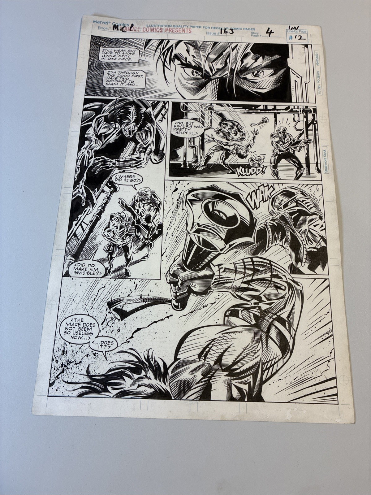 Barry Crain and Hilary Barta Marvel Comics Presents #163 Story Page 4. 17”x11” Barry Crain and Hilary Barta Marvel Comics Presents #163 Story Page 4. 17”x11”