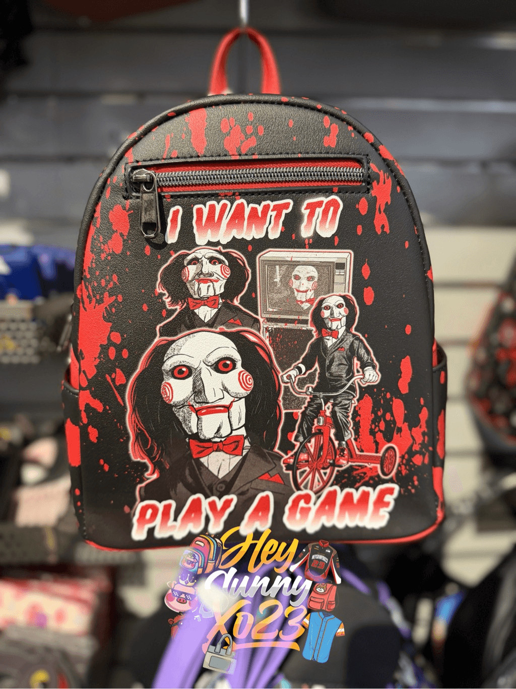 Loungefly Saw Collage Splatter Mini Backpack