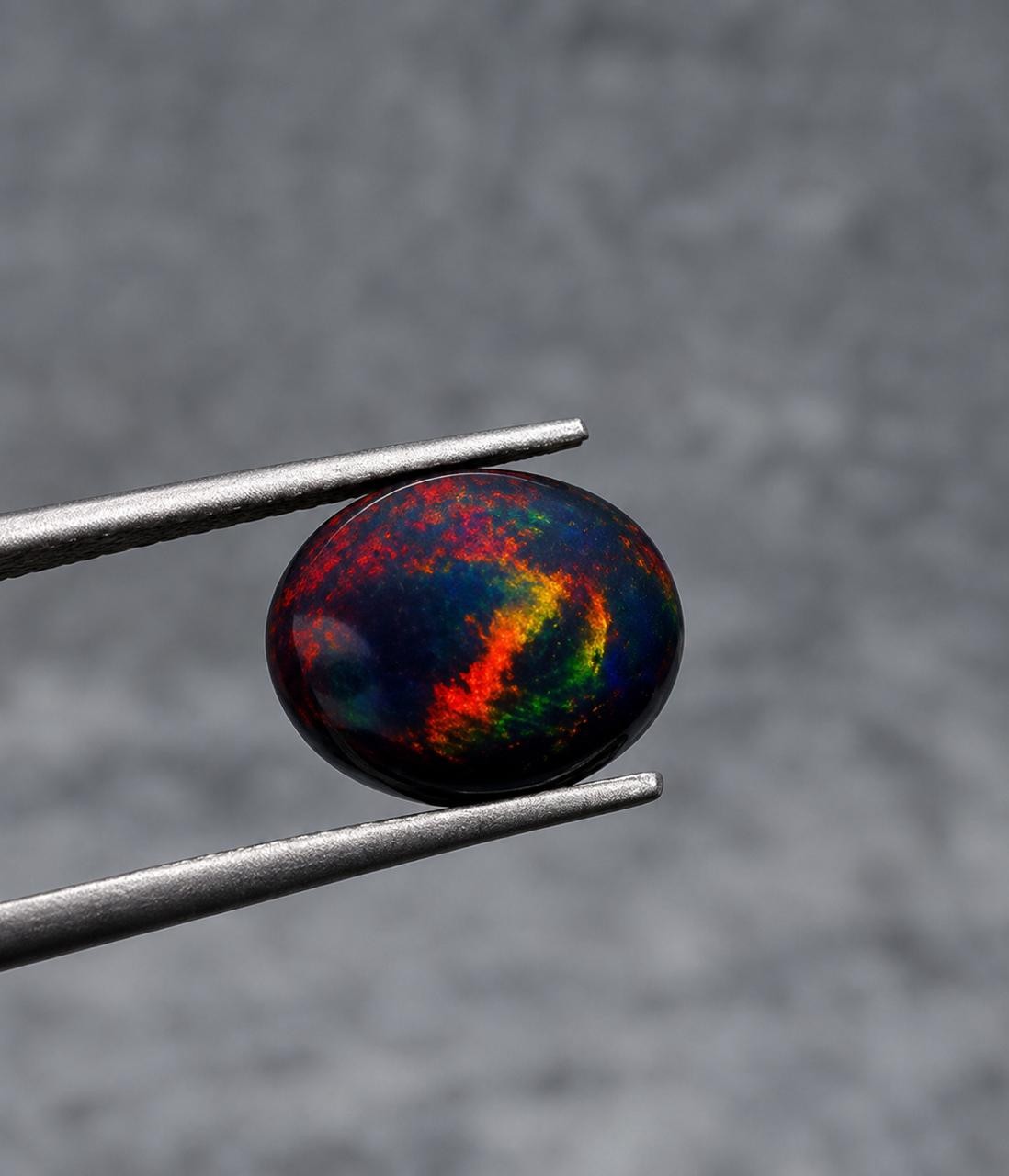 Genuine Ethiopian Opal Natural Multi Color Fire Play of Color Cabochon 2.80carat Genuine Ethiopian Opal Natural Multi Color Fire Play of Color Cabochon 2.80carat