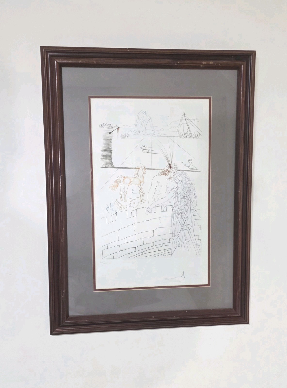 Salvador Dali Signed Etching 