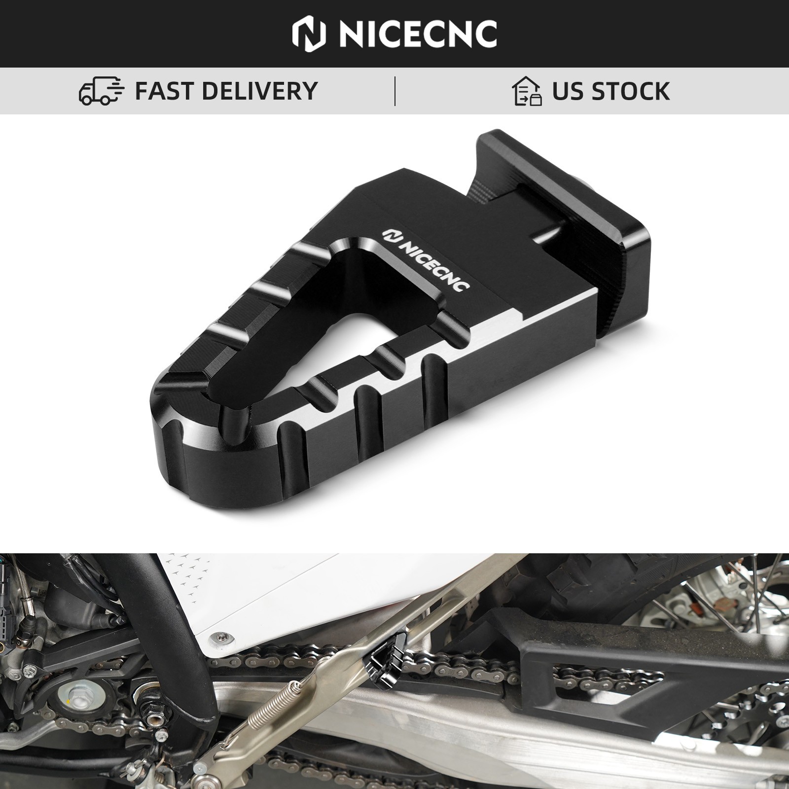 NICECNC Side Stand Kickstand Peg For KTM 125-500 XC F/XC-W/XCF-W/EXC F 2024-2025