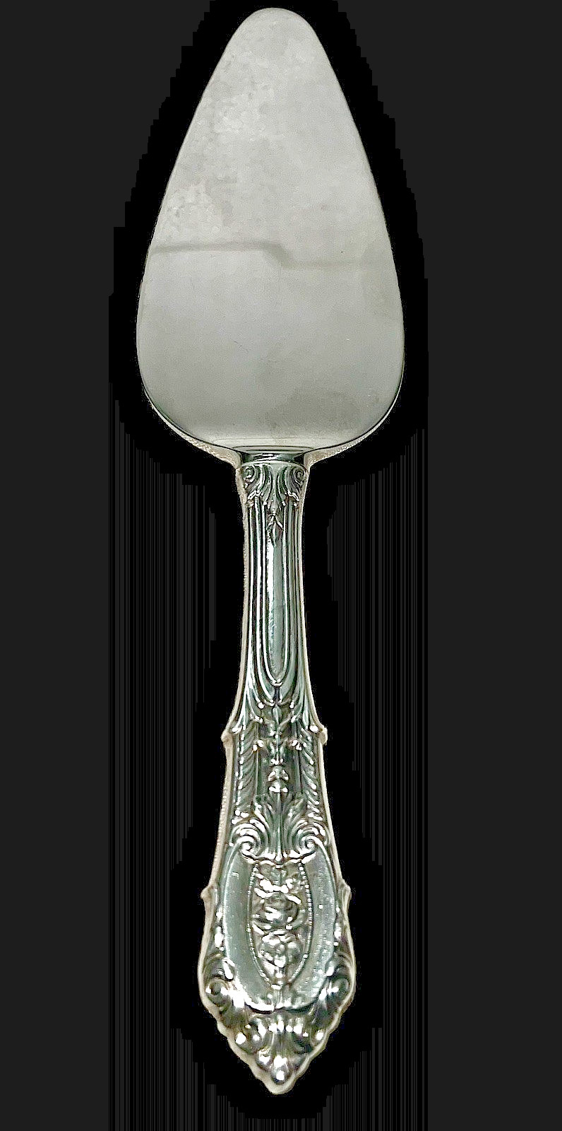 Wallace Sterling Silver Serving Cake/Pie Sever Rose Point. Blade Is SS, 10”