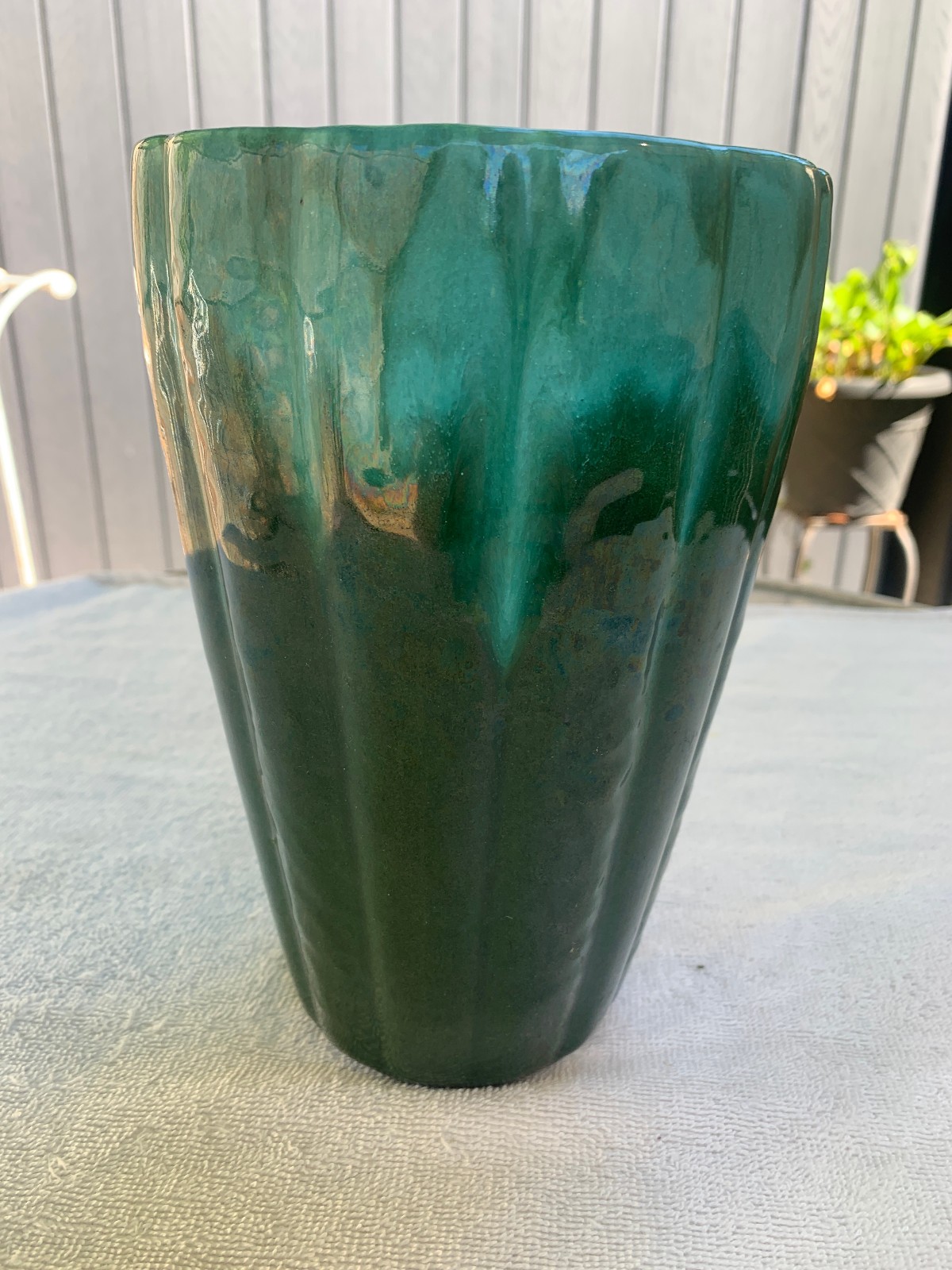 Vtg Maurice of California Pottery Drip Glaze Green Vase #1011 McCoy Pottery Era Vtg Maurice of California Pottery Drip Glaze Green Vase #1011 McCoy Pottery Era