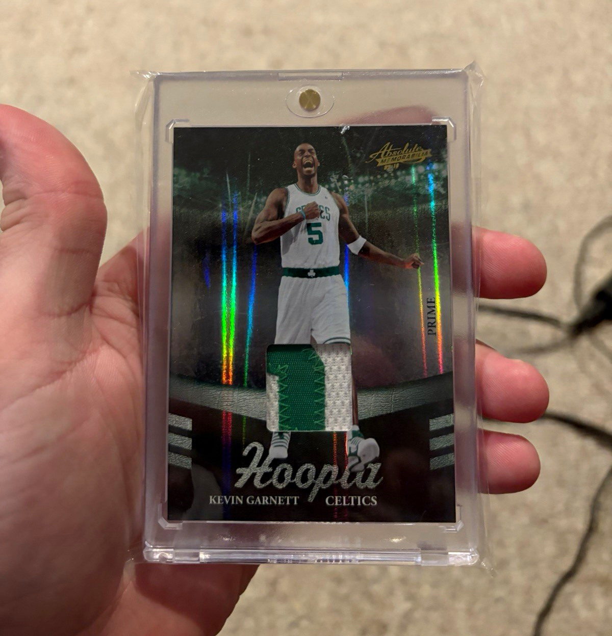 Panini 2009-10 Absolute Memorabilia Hoopla Kevin Garnett #9 Prime /10 GAME USED Panini 2009-10 Absolute Memorabilia Hoopla Kevin Garnett #9 Prime /10 GAME USED