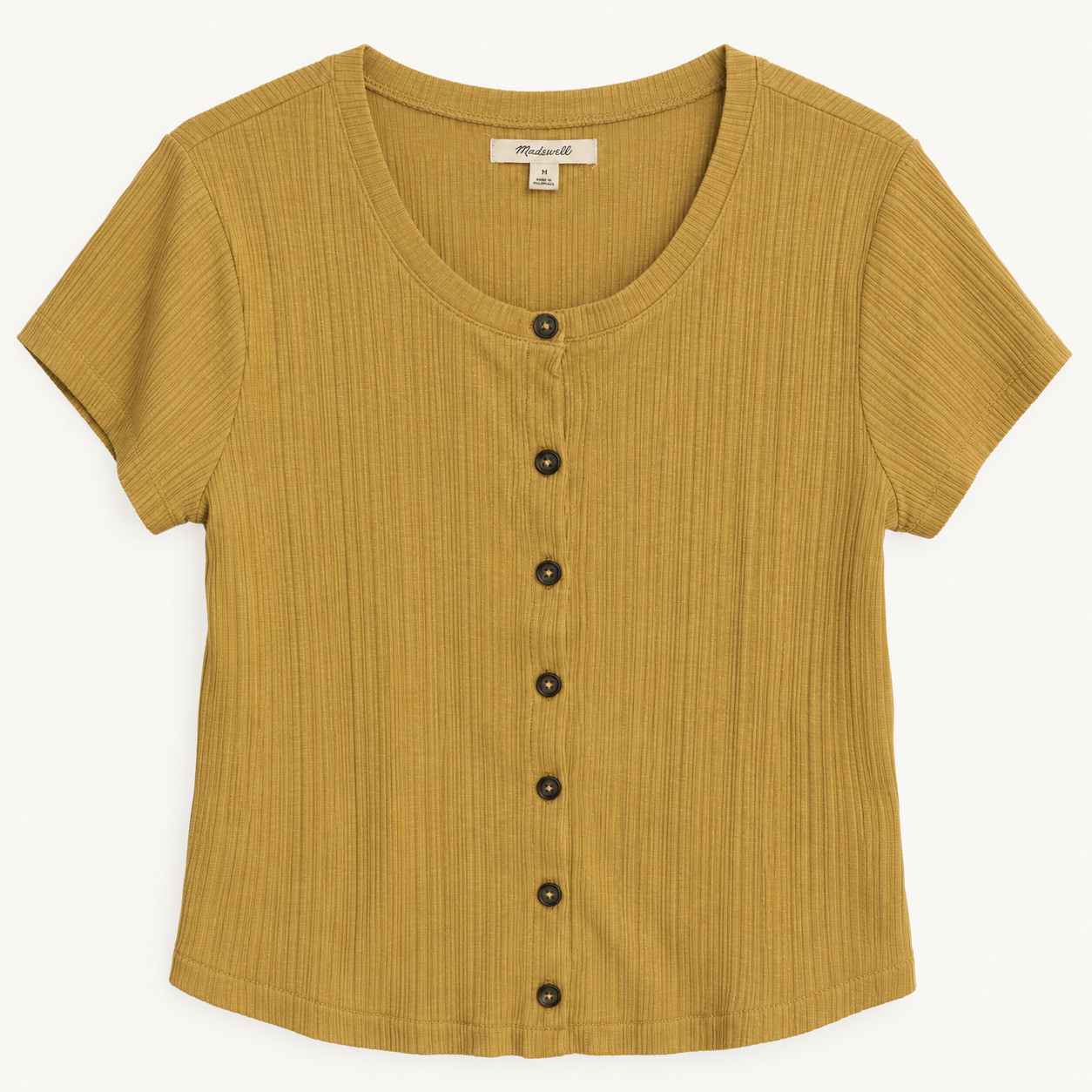 Madewell Ribbed Button Front Top | Women’s M