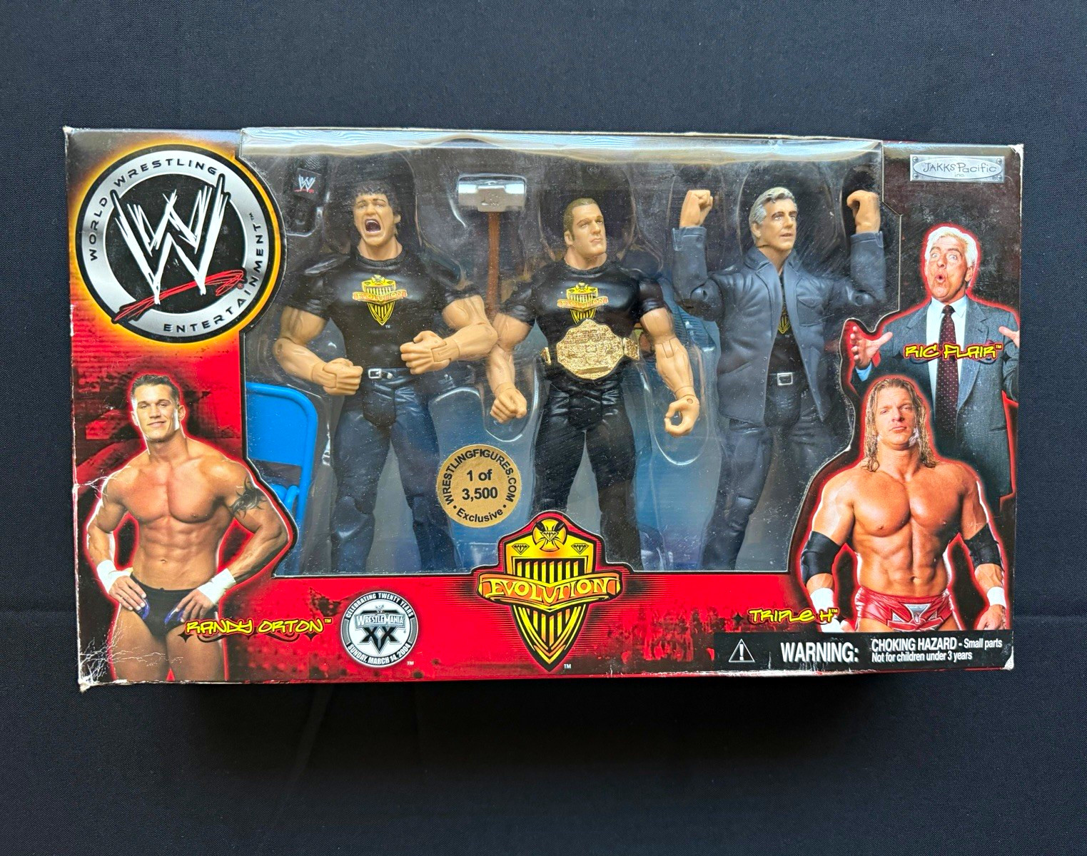 JAKKS Pacific 1/3500 WWE Evolution Set Orton Triple H Ric Flair JAKKS Pacific 1/3500 WWE Evolution Set Orton Triple H Ric Flair
