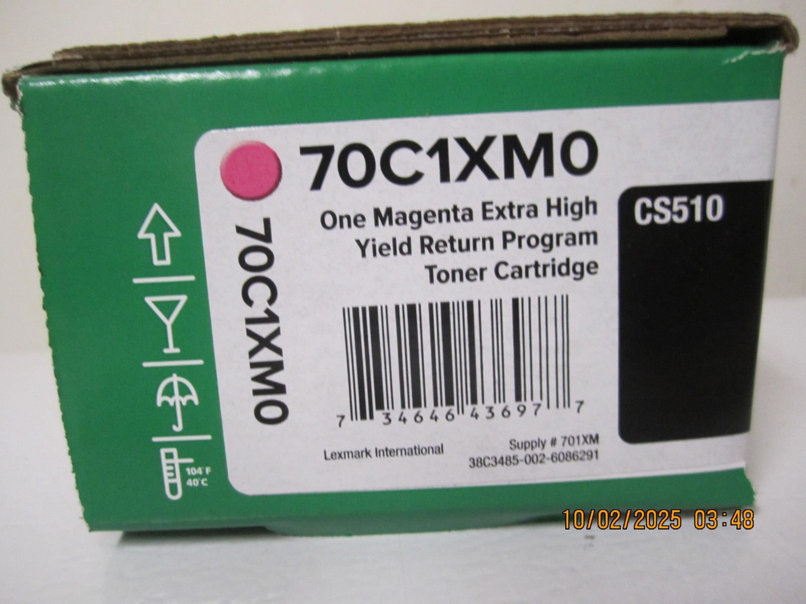 Lexmark 70C1XM0 Extra High Yield MAGENTA Toner Cartridge (CS510) Lexmark 70C1XM0 Extra High Yield MAGENTA Toner Cartridge (CS510)