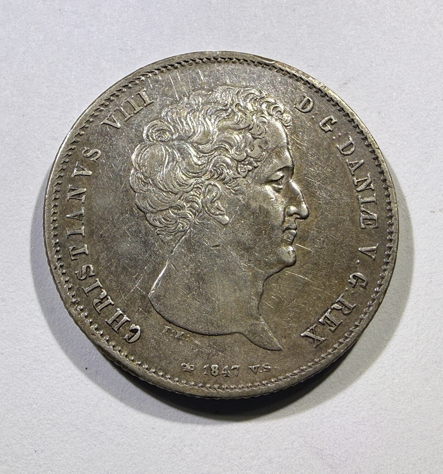 1847 DENMARK Rigsbankdaler / 30 Shillings - 1847 FK/VS - Choice AU Details 1847 DENMARK Rigsbankdaler / 30 Shillings - 1847 FK/VS - Choice AU Details