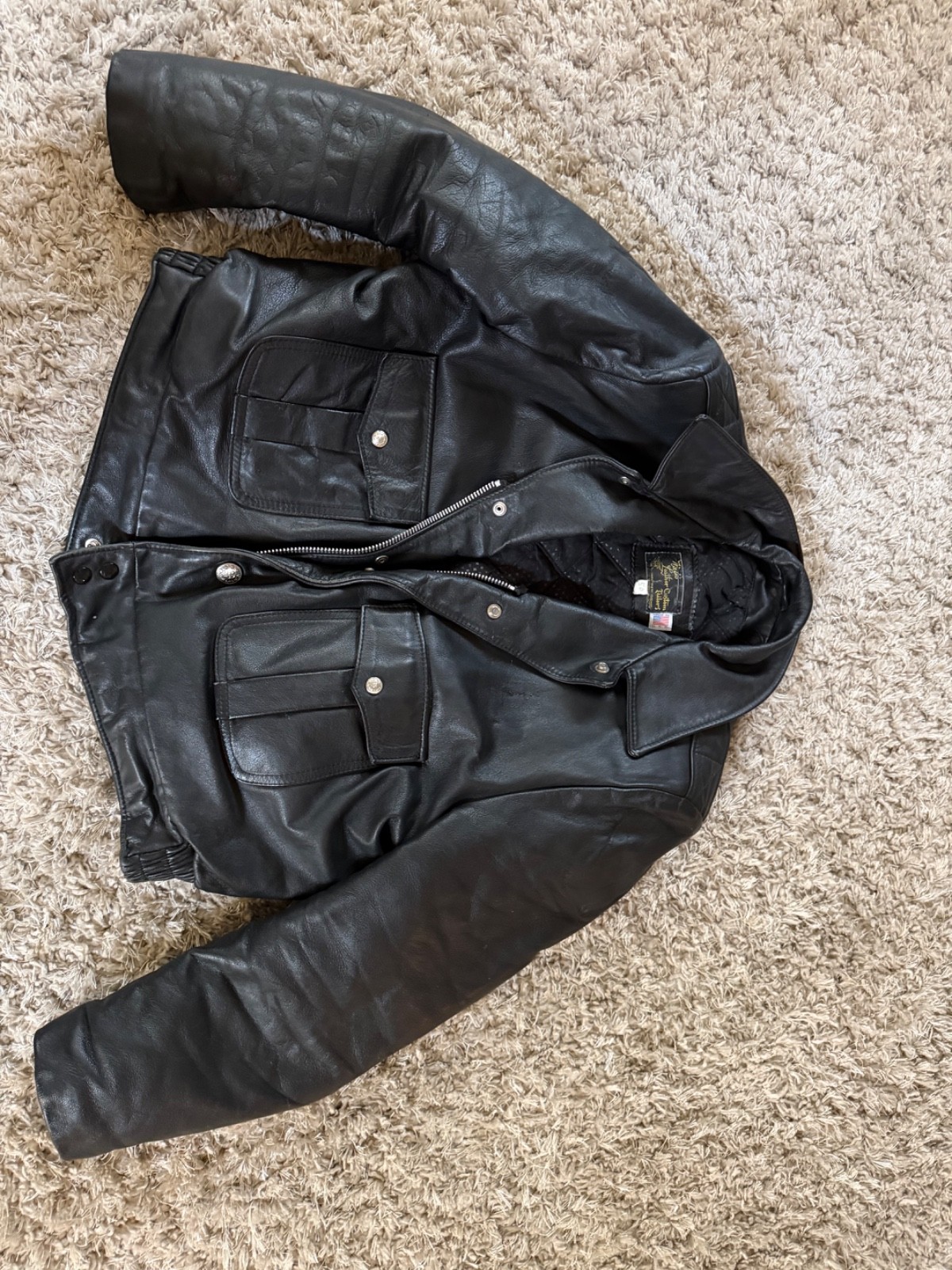 Vintage Outdoor Outfits Black Police Leather Jacket Size 44 Motorcycle Vintage Outdoor Outfits Black Police Leather Jacket Size 44 Motorcycle