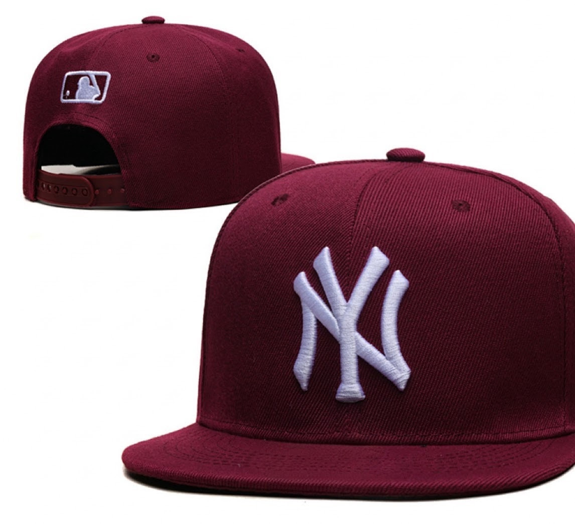 New York Yankees Burgundy Maroon Snapback Hat White NY Logo Adjustable Cap New York Yankees Burgundy Maroon Snapback Hat White NY Logo Adjustable Cap
