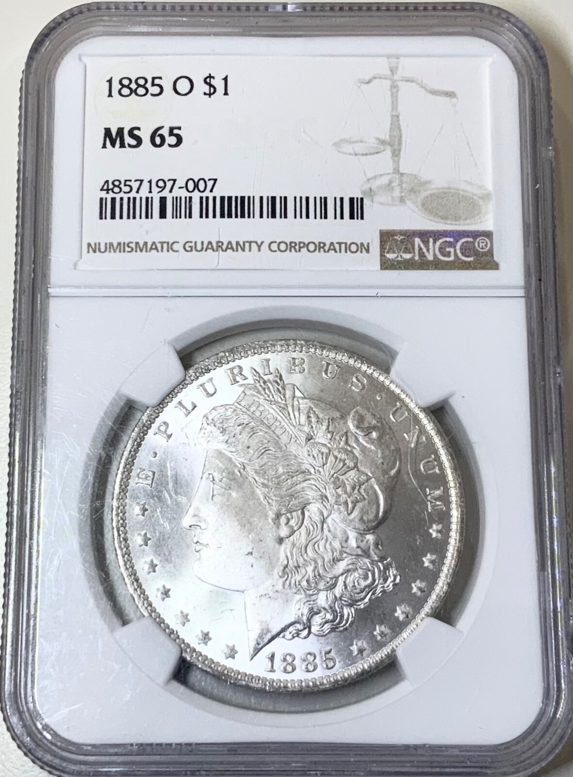 NGC Graded MS 65 1885-O United States Morgan Dollar $1