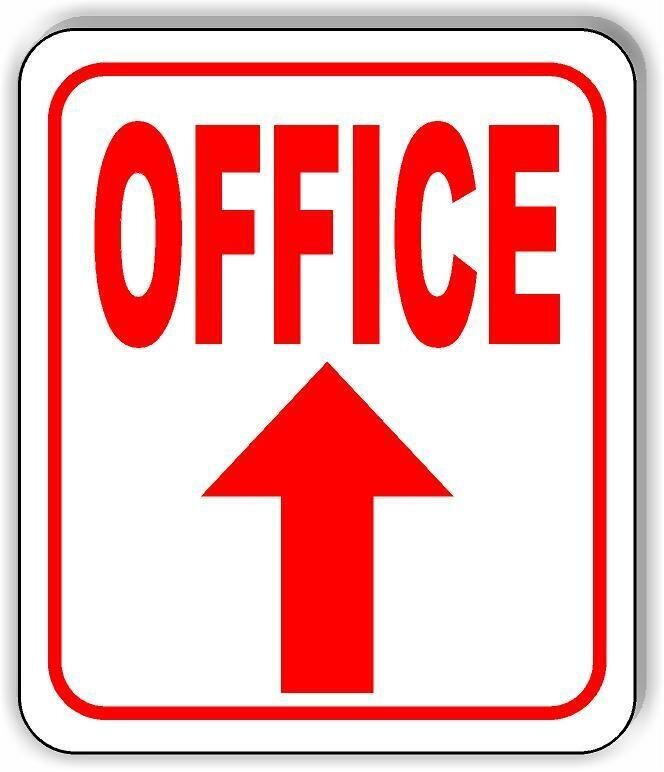 OFFICE STRAIGHT ARROW  Aluminum composite sign