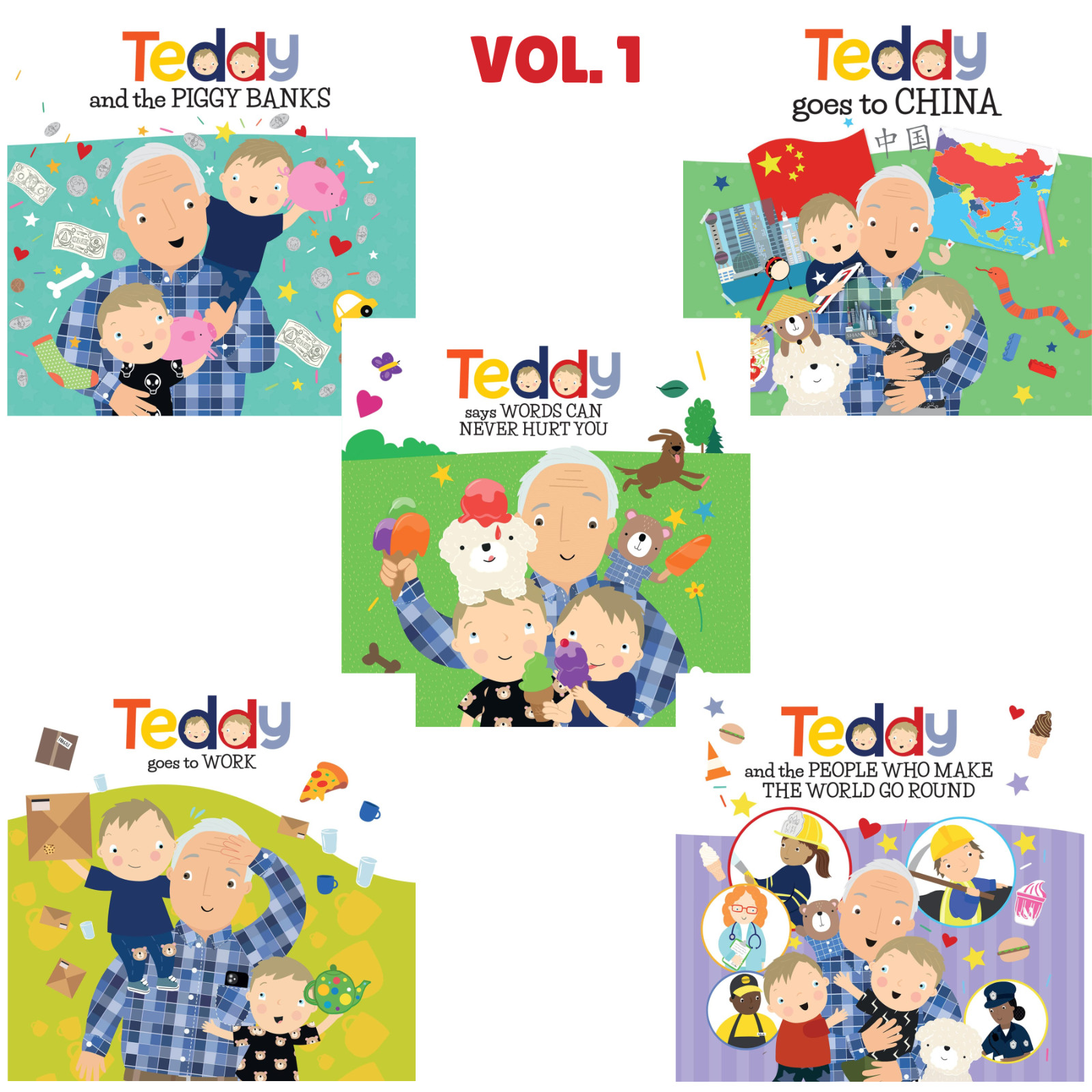 Teddy Vol. 1 5-Book Illustrated Set Picture Books by Ryan Cohen Hardcover Sealed Teddy Vol. 1 5-Book Illustrated Set Picture Books by Ryan Cohen Hardcover Sealed