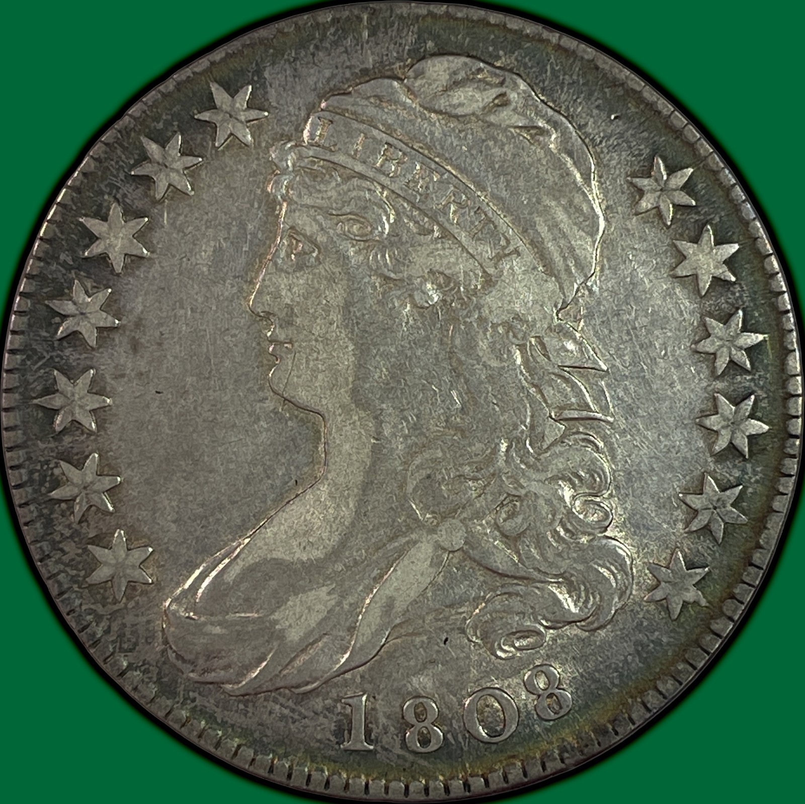 1808 Capped Bust Half Dollar Choice Very Fine VF+ Coin #45826