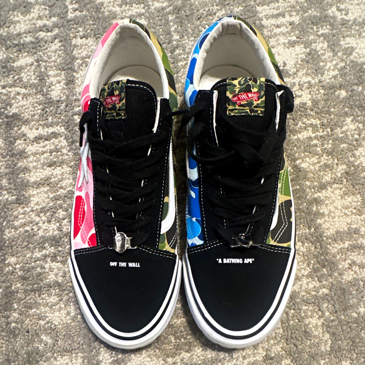 VANS x A Bathing Ape BAPE Camo Canvas Lace-Up Sneakers Men\'s US 13 Authentic VANS x A Bathing Ape BAPE Camo Canvas Lace-Up Sneakers Men\'s US 13 Authentic