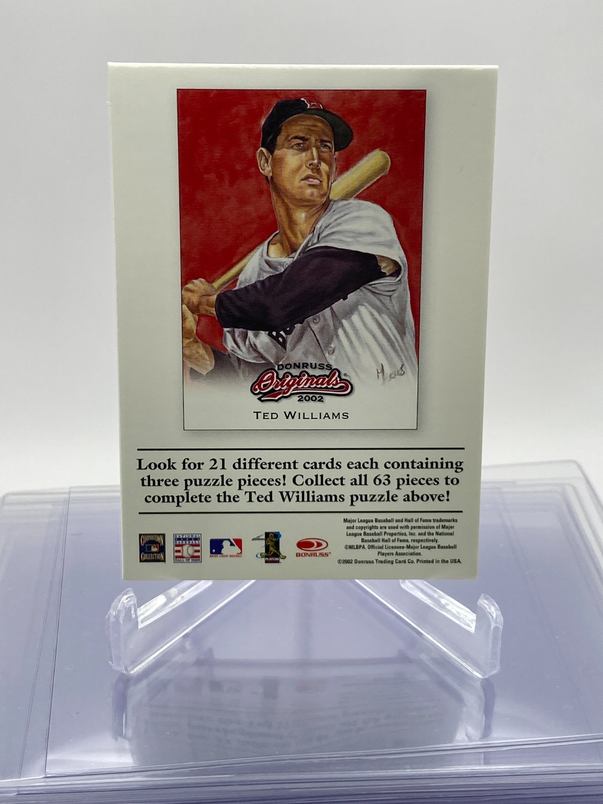 2002 Donruss Originals Puzzle Header Card Ted Williams 2002 Donruss Originals Puzzle Header Card Ted Williams