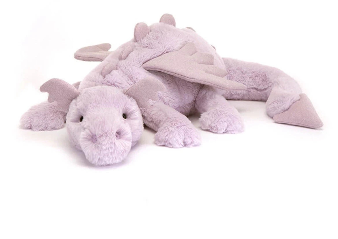Jellycat Plush Lavender Dragon Purple NWT 