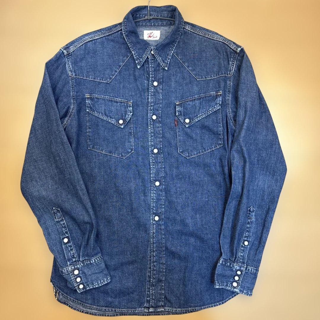 KAPITAL Denim Dungaree Western Shirt Size L Early Logo Tag