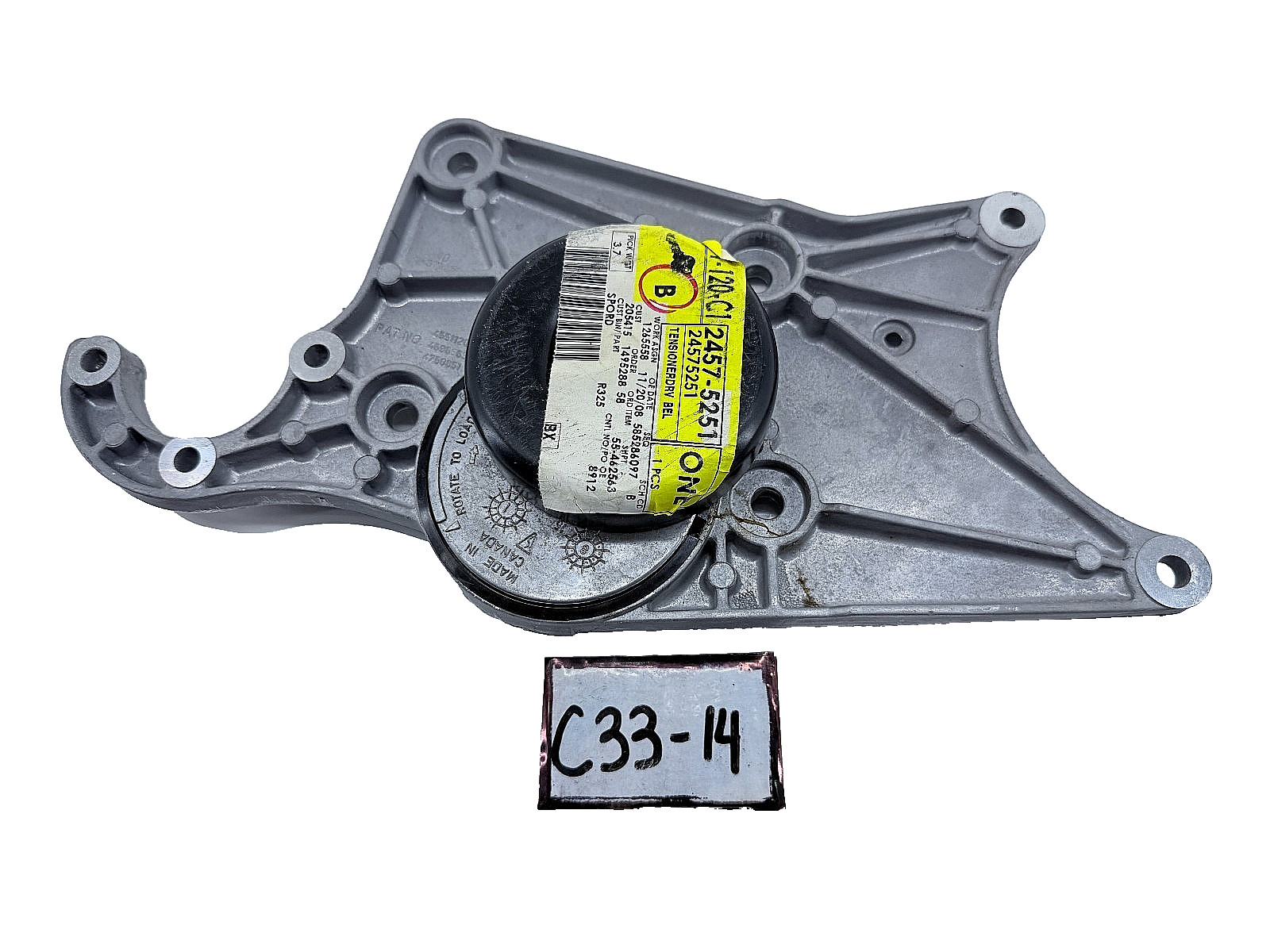 NOS OEM 1987-96 GM 2.2 L4 AUTOMATIC DRIVE BELT TENSIONER PULLEY 24575251 C33-14 NOS OEM 1987-96 GM 2.2 L4 AUTOMATIC DRIVE BELT TENSIONER PULLEY 24575251 C33-14