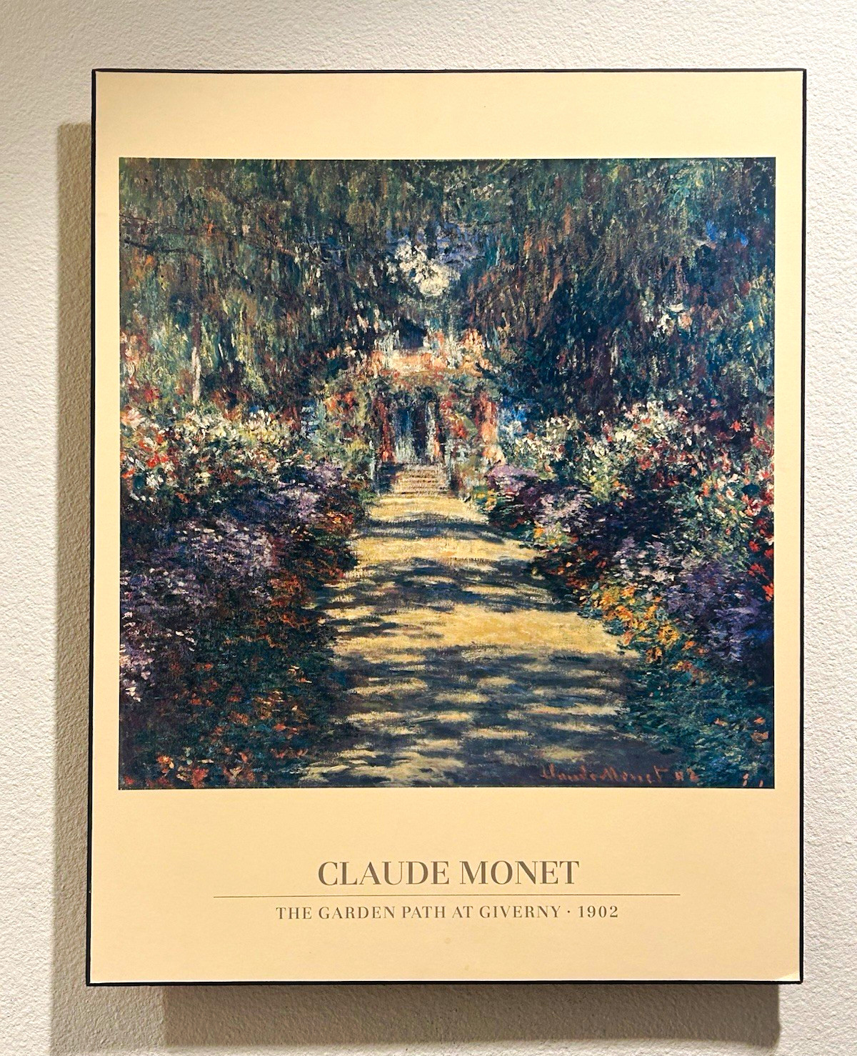 Claude Monet Garden Path at Giverny Mounted Art Reproduction 23x18 Ready to Hang Claude Monet Garden Path at Giverny Mounted Art Reproduction 23x18 Ready to Hang