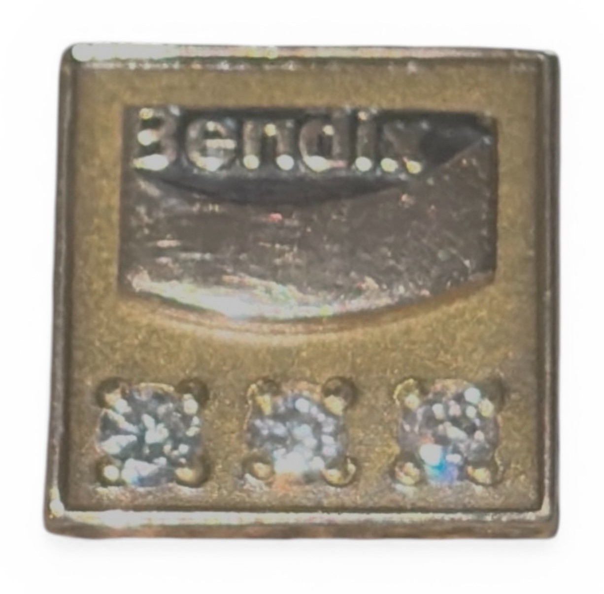 Vintage Bendix Corporation 3-Diamond Employee Service Award Pin w Original Box