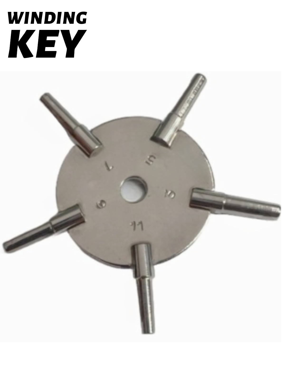 Pocket Watch Key for Winding & Setting 5 Prong with Odd Sizes 3-11 Pocket Watch Key for Winding & Setting 5 Prong with Odd Sizes 3-11
