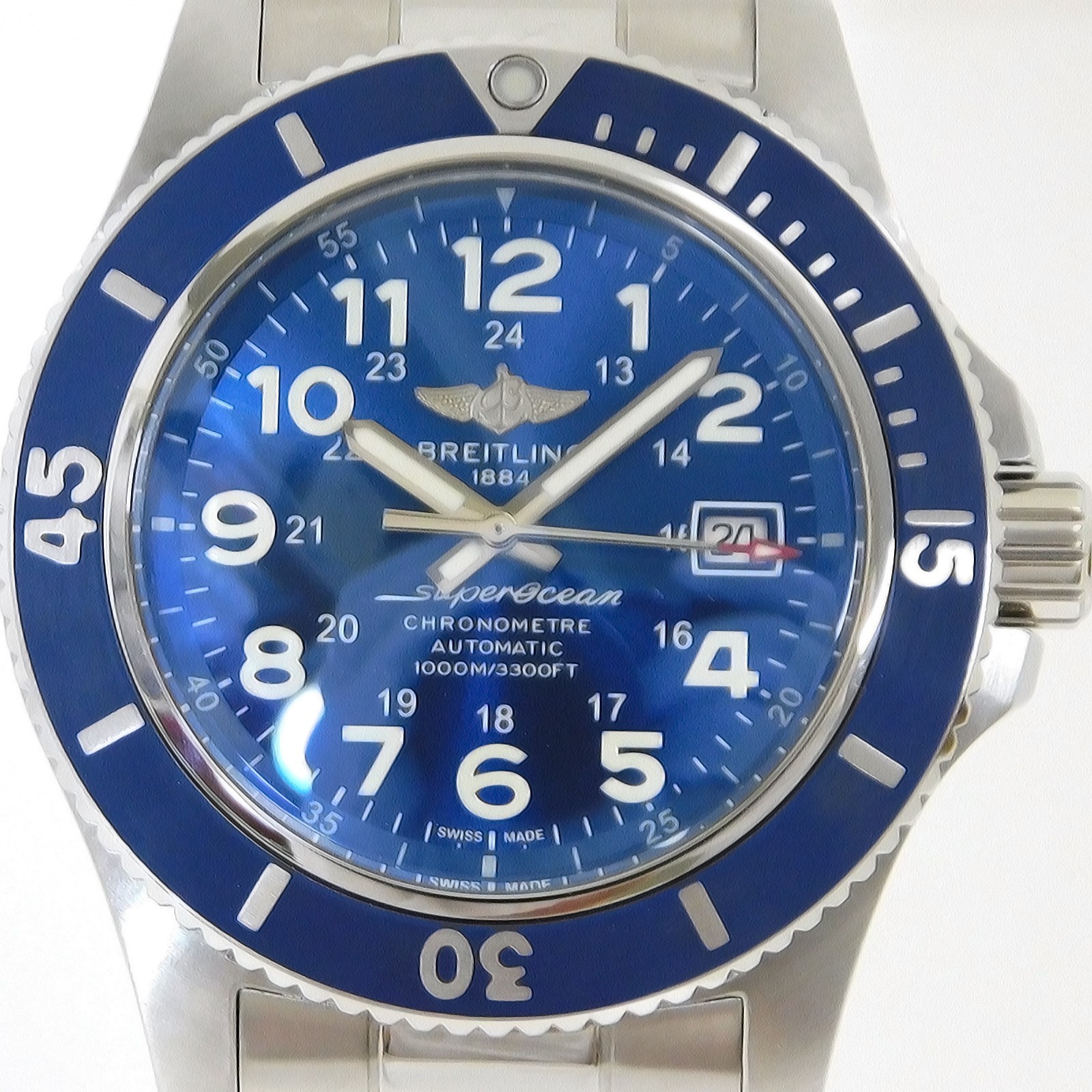BREITLING Super Ocean A17392 S. Steel Automatic Men\'s Watch #1539B