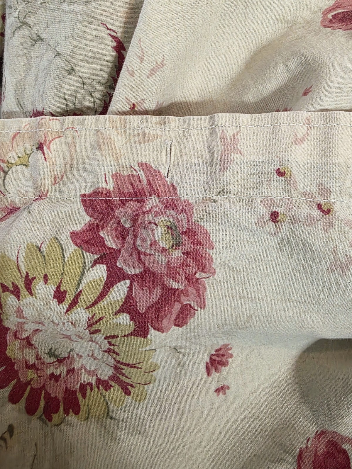 Waverly Garden Room Vintage Norfolk Rose Shower Curtain Cottagecore 66 X 71