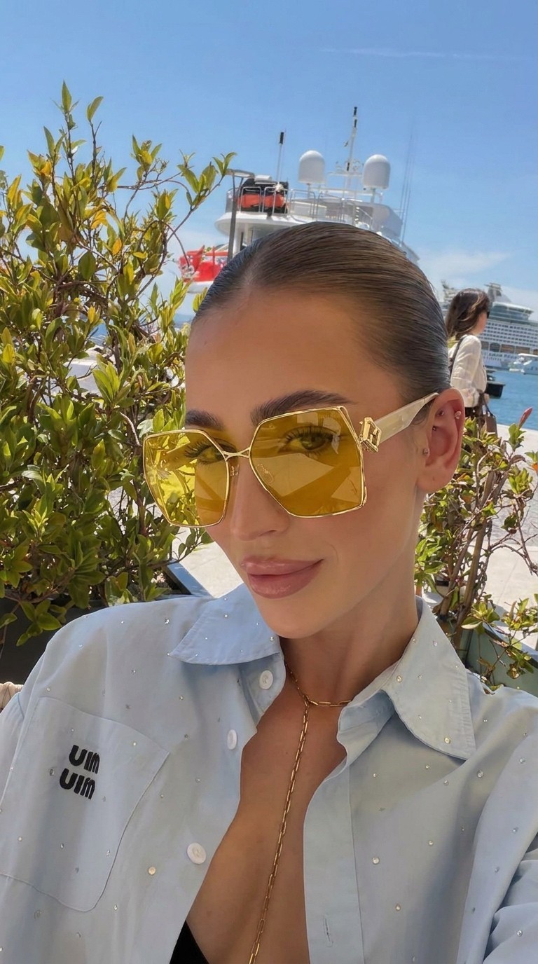 Fendi FF40220 Oversized Sunglasses Gold Logo 63-18-140 Women Fendi FF40220 Oversized Sunglasses Gold Logo 63-18-140 Women